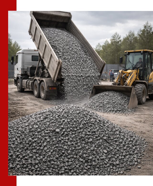 Доставка и продажа щебня гранитного в Мирном