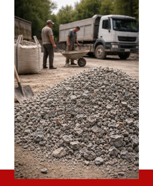 Гранитный щебень фракция 20-40 в Мирном от 3235 руб. ПРОНЕРУДМир