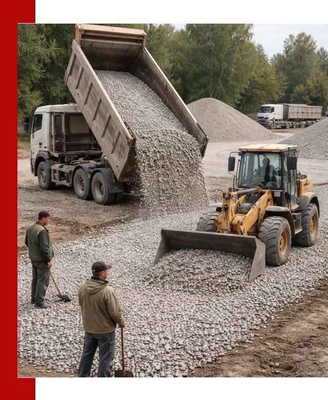 Купить гравийный щебень фракция 20-40 в Мирном с доставкой