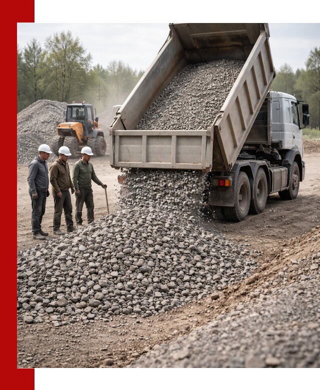 Доставка гравийного щебня фракции 70-120 в Мирном