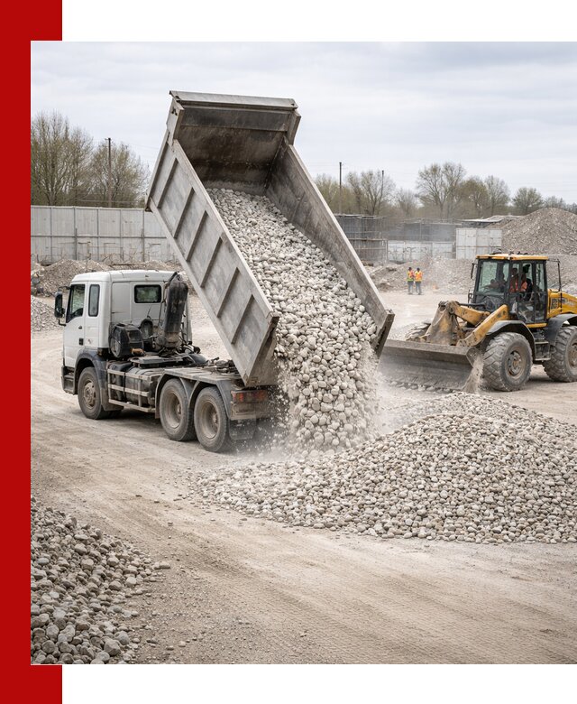 Доставка и продажа известнякового щебня в Мирном