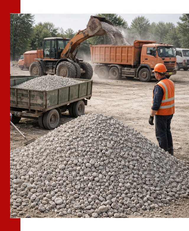 Доставка известнякового щебня фракция 20–40 в Мирном