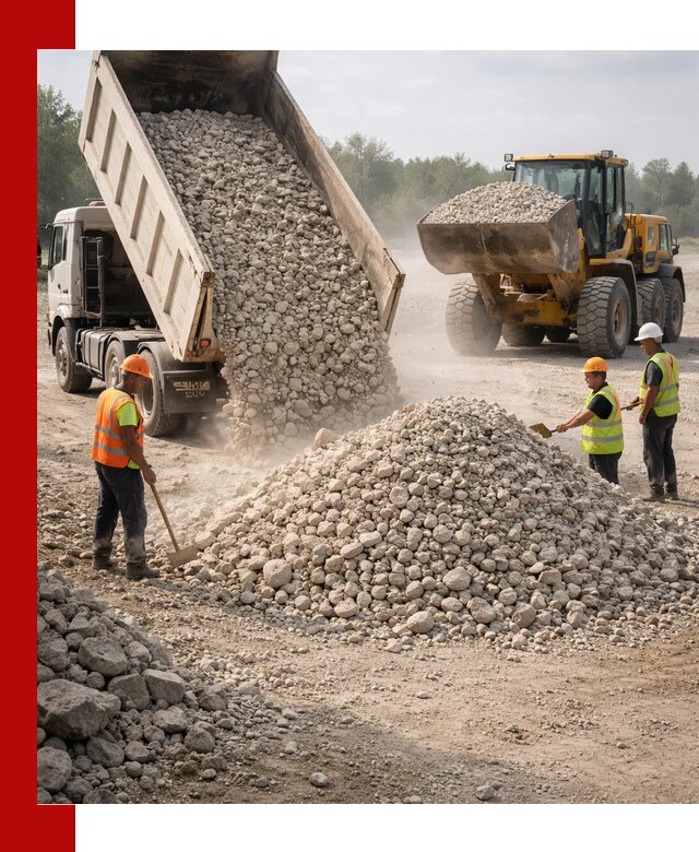 Доставка известнякового щебня фр. 40-70 в Мирном