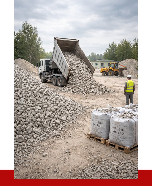 Известняковый щебень фракция 70-150 в Мирном от 1264 р. | ПРОНЕРУДМир