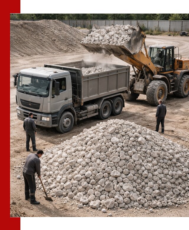 Известняковый щебень фракция 70–150 с доставкой в Мирном