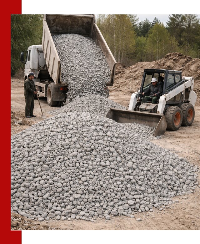 Доставка доломитового щебня в Мирном напрямую от карьера
