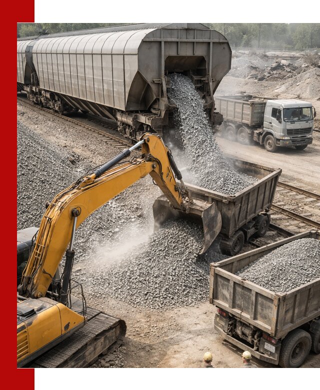 Доставка железнодорожного щебня в Мирном крупными партиями быстрого отгруза