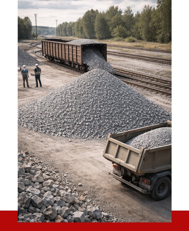 Железнодорожный щебень 20-60 в Мирном от 1719 р. | ПРОНЕРУДМир