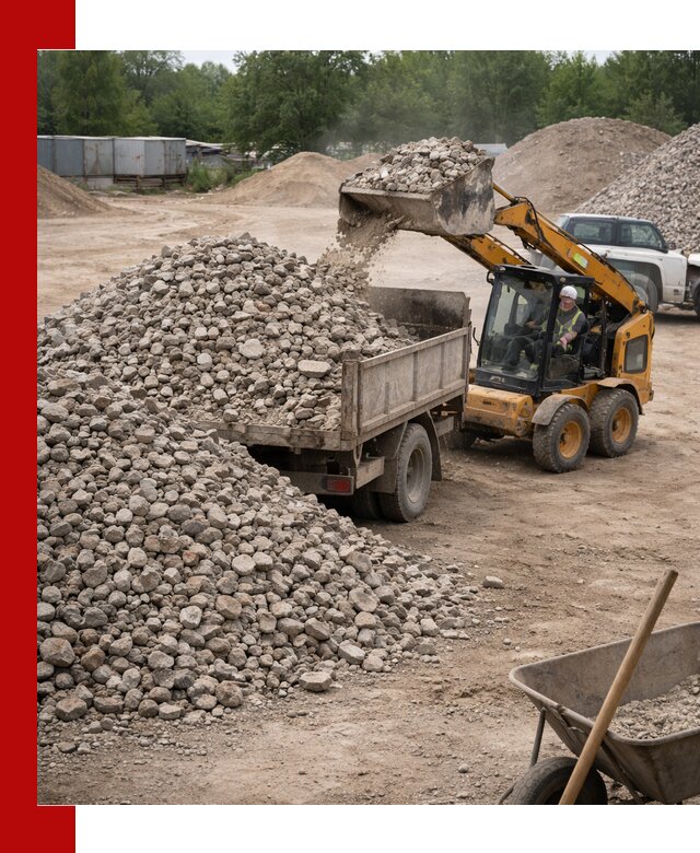 Доставка вторичного щебня в Мирном для строительных работ