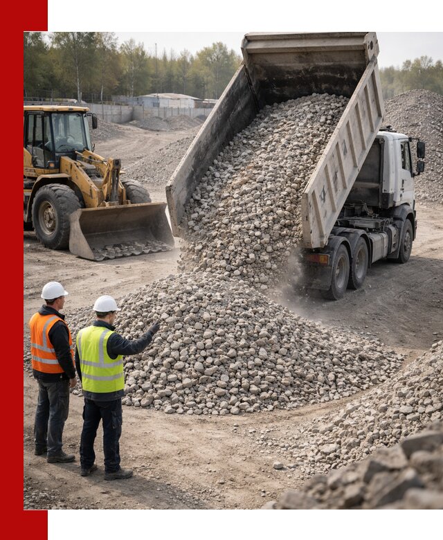 Вторичный щебень фракция 40–70 доставка в Мирном