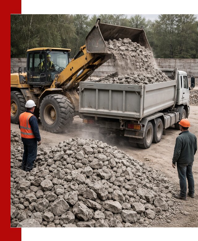 Вторичный щебень фракция 70–150 в Мирном с доставкой