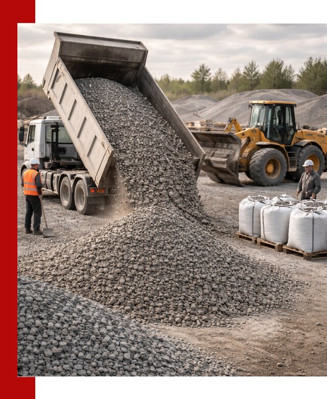 Бетонный щебень фракция 5–20 с доставкой в Мирном