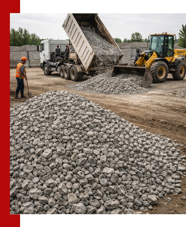 Доставка бетонного щебня фракции 40-70 в Мирном