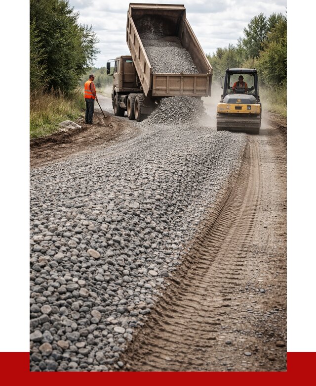 Щебень для отсыпки дороги в Мирном от 2729 р. ПРОНЕРУДМир