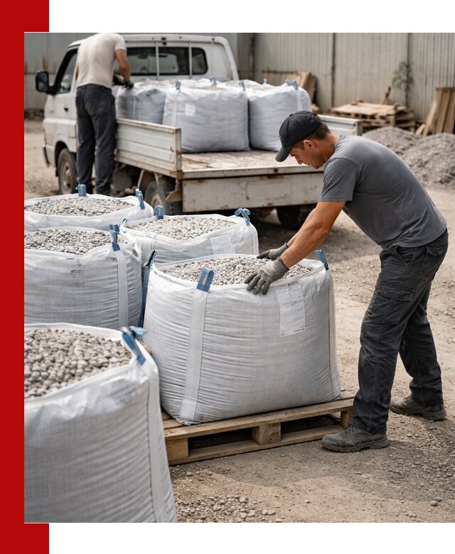 Доставка щебня в мешках по выгодным ценам в Мирном