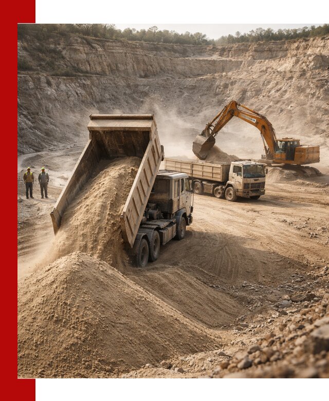 Карьерный песок навалом с доставкой в Мирном