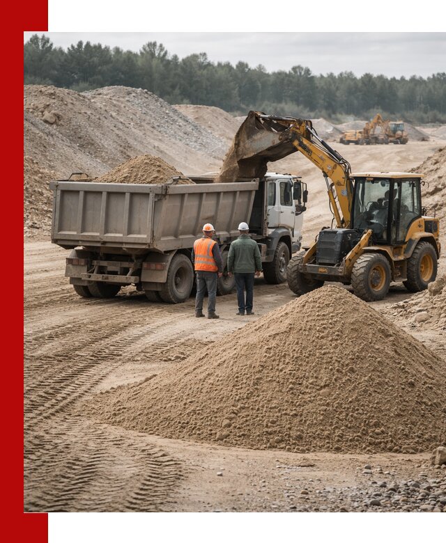 Карьерный среднезернистый песок с доставкой в Мирном