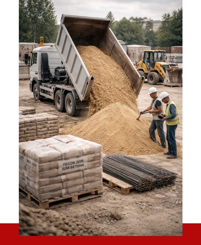 Песок для бетона в Мирном от 2527 р. с доставкой, ПРОНЕРУДМир