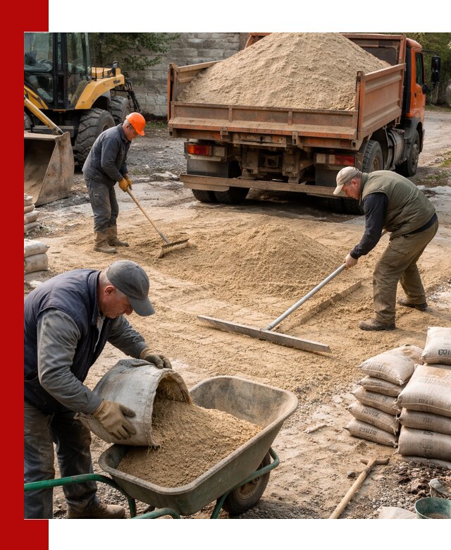 Поставка песка для стяжки в Мирном с быстрой доставкой