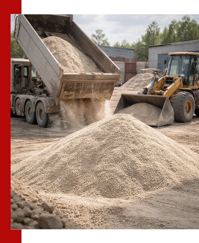 Кварцевый песок с доставкой в Мирном для строительных работ