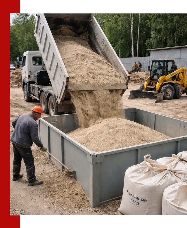 Кварцевый песок для фильтра в Мирном — доставка и качество