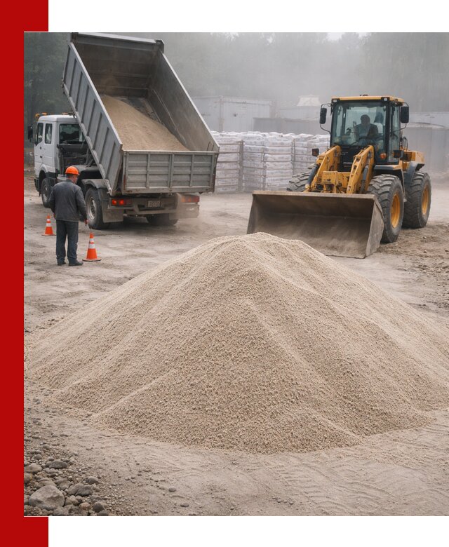 Кварцевый песок фракция 0–8 для стройработ в Мирном