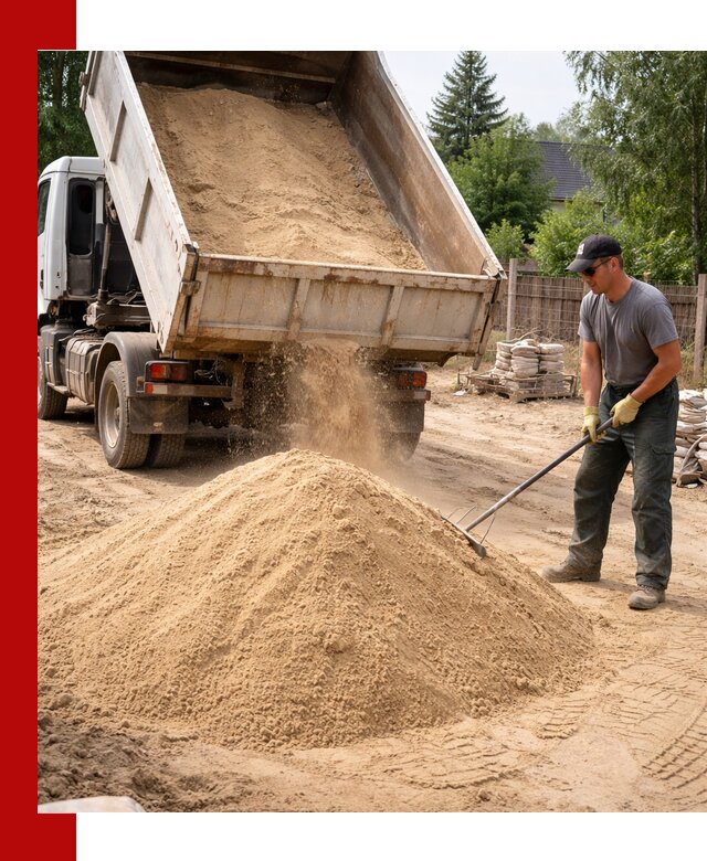 Доставка сухого песка самосвалами в Мирном