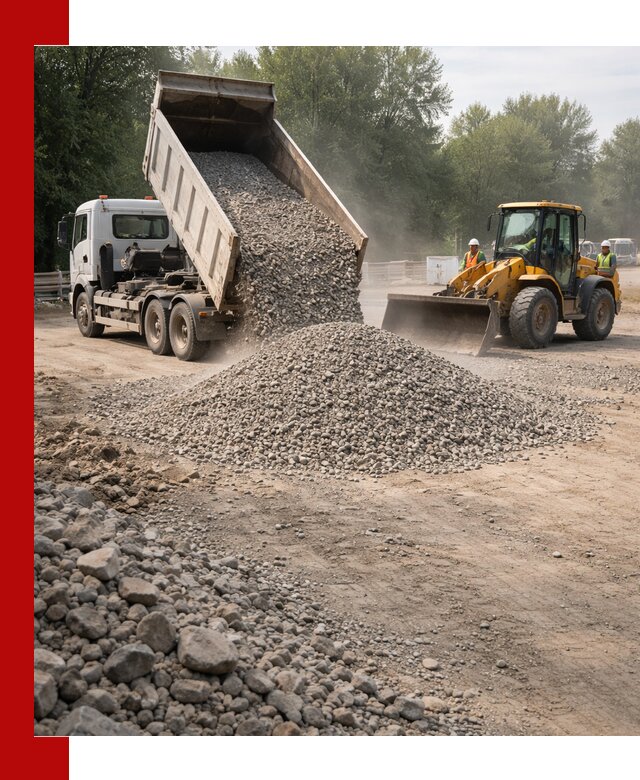 Гравий фракция 5–20 доставка в Мирном оптом и в розницу