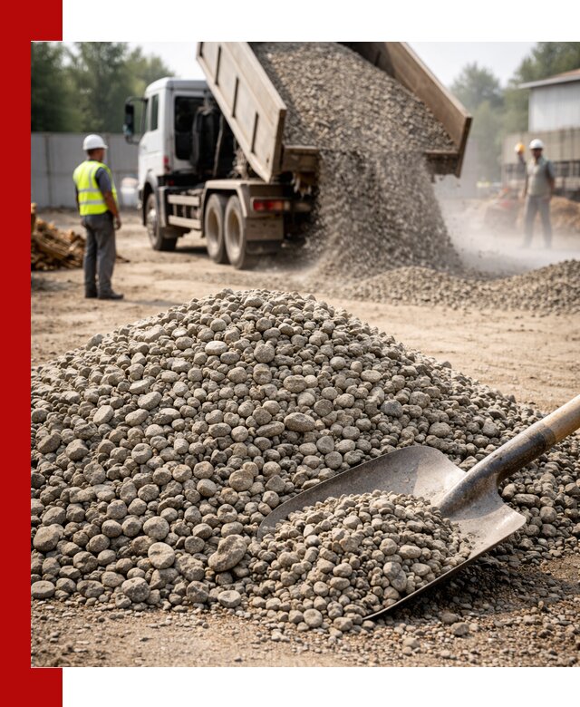 Доставка гравия фракции 20-40 в Мирном с самосвалами