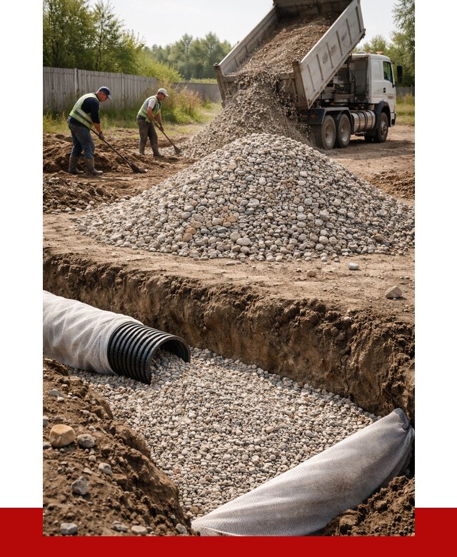 Гравий для дренажа в Мирном от 2224 р., доставка ПРОНЕРУДМир