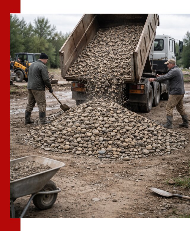 Доставка гальки речной оптом и в розницу в Мирном