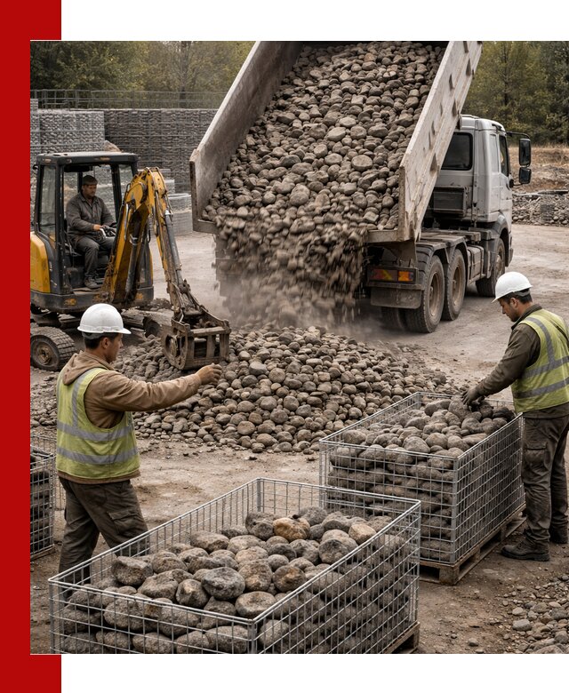 Камень для габионов фракция 100–201 в Мирном