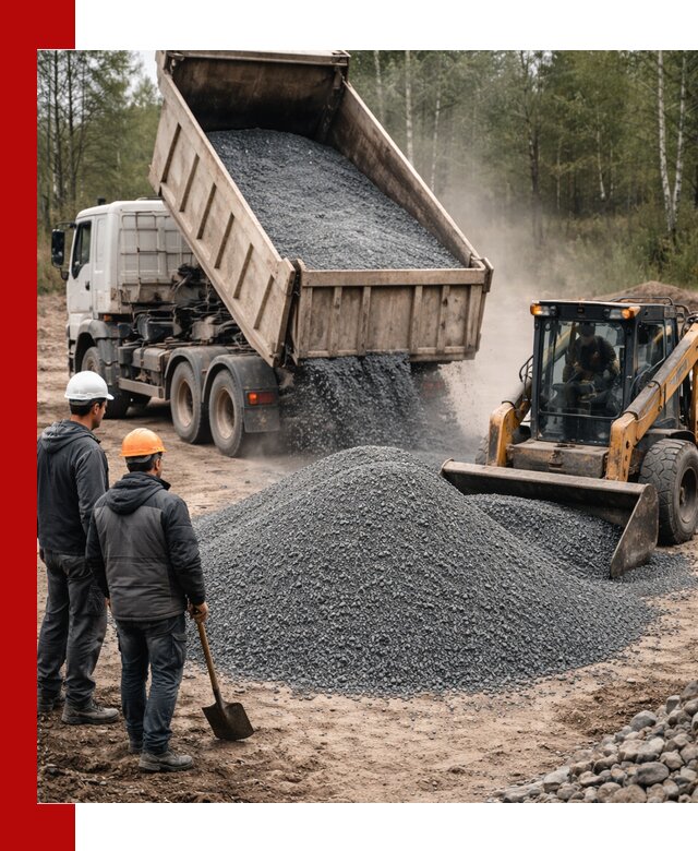 Гранитный отсев 0-5 с доставкой и разгрузкой в Мирном