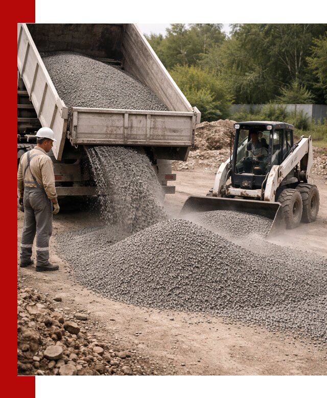 Доставка гравийного отсева 0-5 в Мирном оптом и в розницу