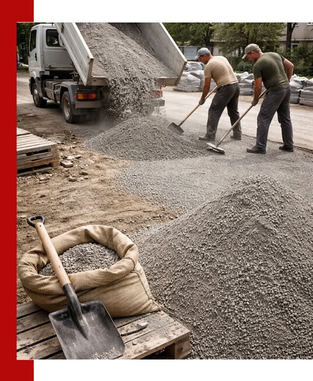 Отсев для тротуарной плитки в Мирном — доставка и укладка