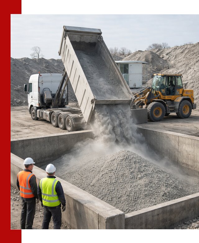 Доставка цемента навалом в Мирном крупными партиями