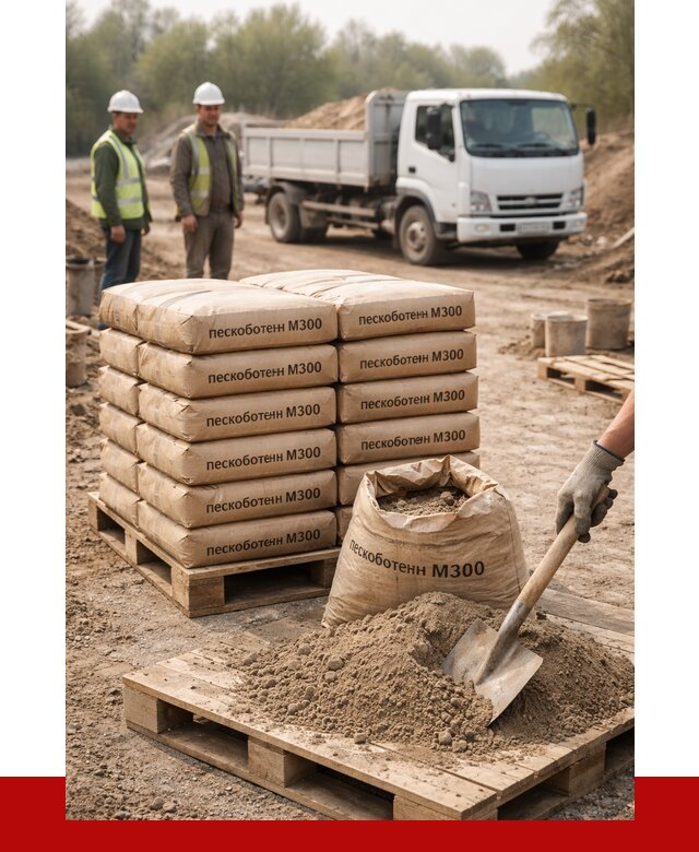 Пескобетон М300 в Мирном с доставкой от 4701 р. за куб | ПРОНЕРУДМир