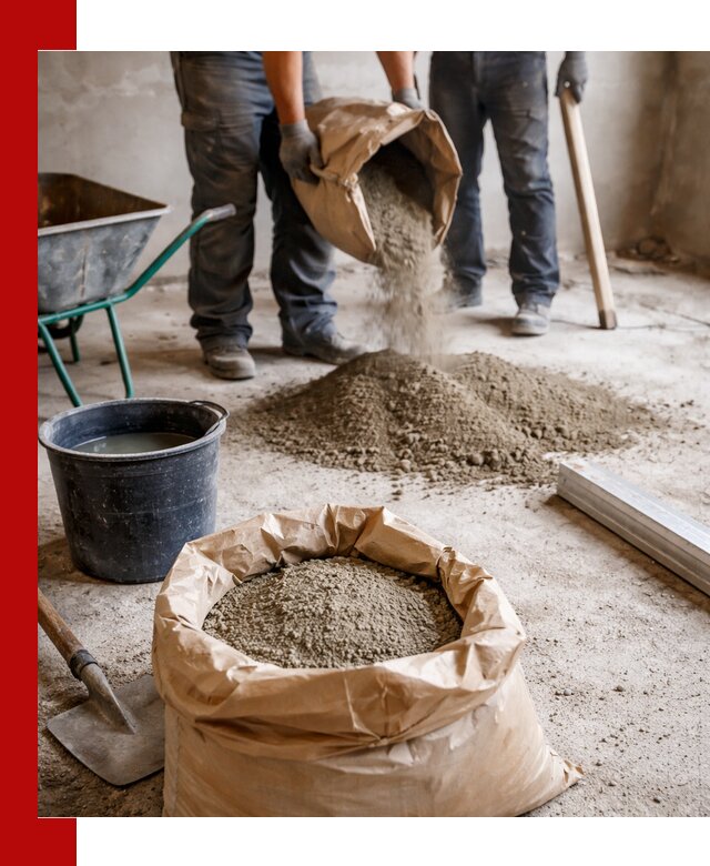 Доставка сухой смеси для стяжки в Мирном