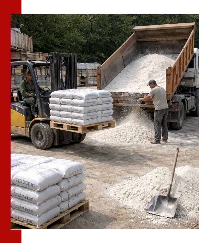 Доставка строительной извести оптом и в розницу в Мирном