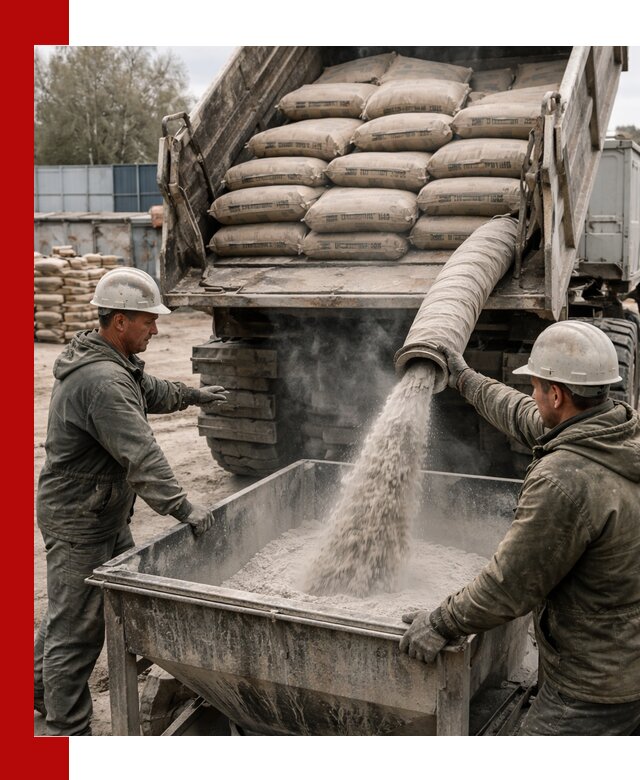 Доставка цемента М400 в Мирном оптом и в розницу