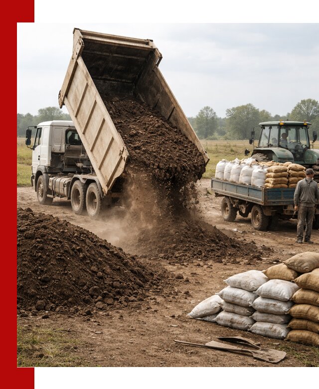 Доставка грунта и удобрений оптом в Мирном для сельхоз и строительства