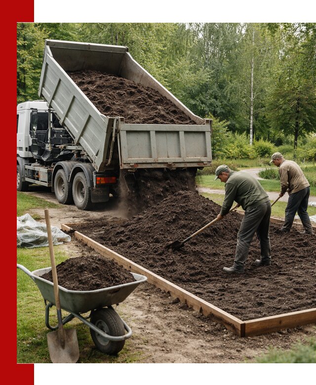 Доставка грунта для озеленения и благоустройства в Мирном