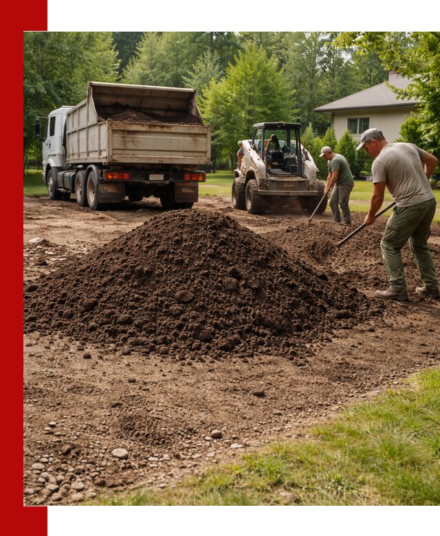 Доставка и укладка грунта для газона в Мирном
