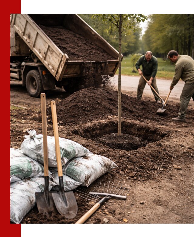 Грунт для посадки деревьев в Мирном — доставка и подготовка почвы