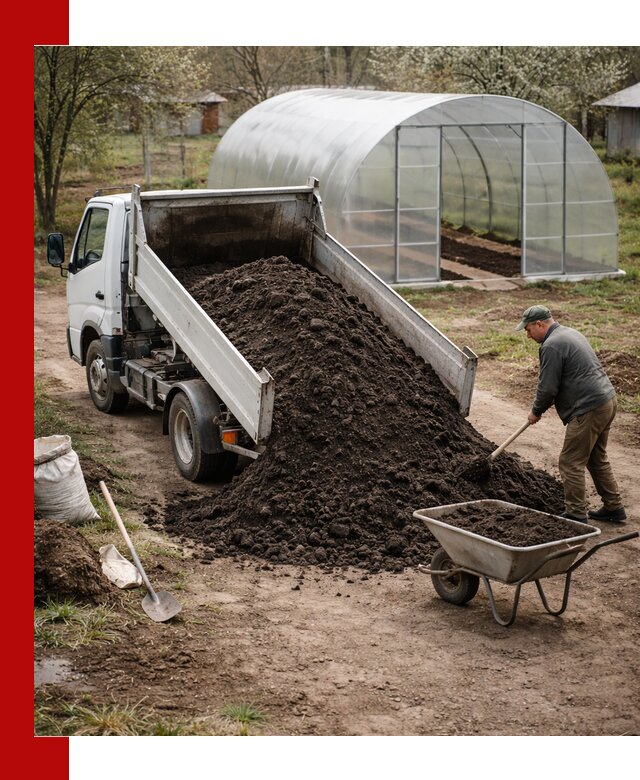 Чернозем для теплицы с доставкой в Мирном