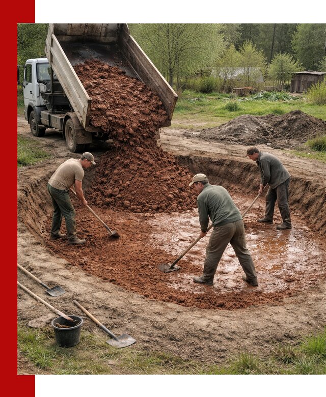 Купить качественную глину для пруда в Мирном