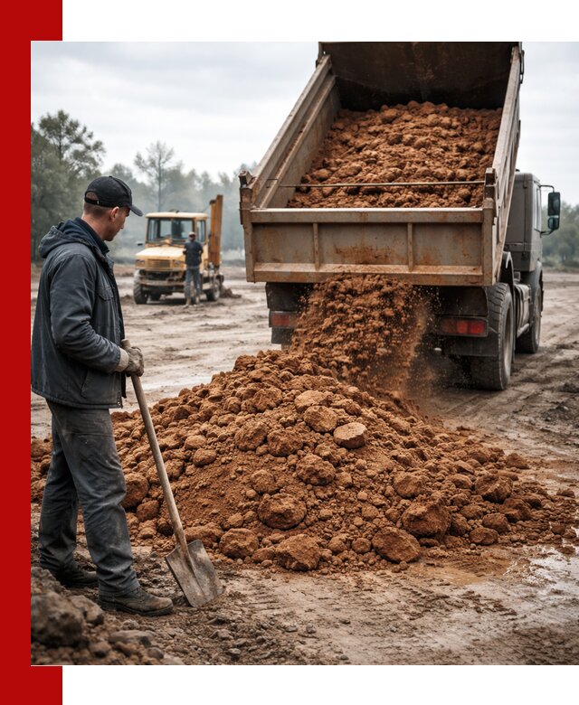 Глина для засыпки в Мирном с доставкой самосвалами