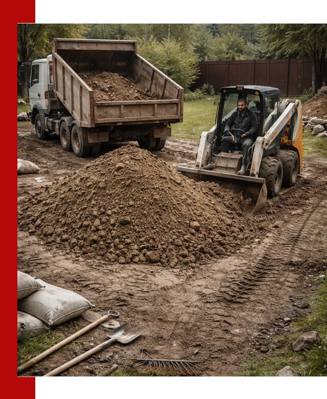 Суглинок для планировки участков в Мирном с доставкой и выгрузкой