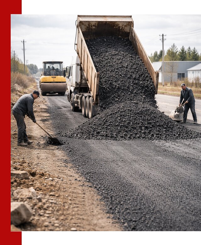 Асфальтовая крошка для дорог в Мирном — поставка и доставка