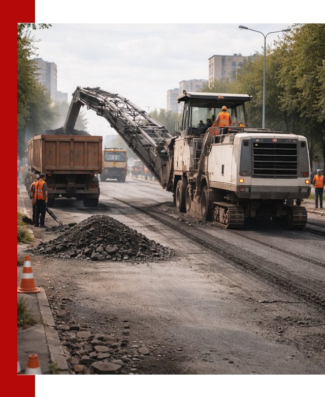 Фрезерованный асфальт в Мирном — удаление и вывоз старого покрытия